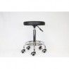 Taburete Médico Negro Giratorio con Ruedas | 52-67cm