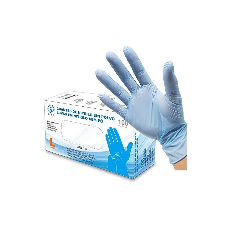 Guantes Nitrilo Azul Sin Polvo 1000ud | Fisioterapia