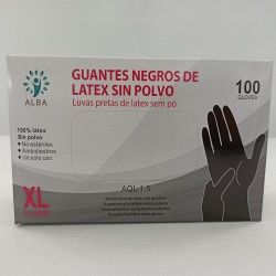 Guantes Látex Negro Sin Polvo 1000ud | Uso Sanitario