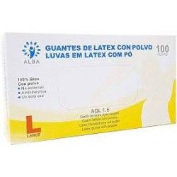 GUANTES DE LATEX CON POLVO